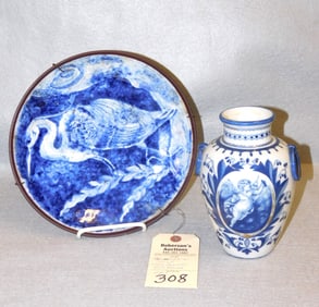 2 Early Blue /White China Pcs.