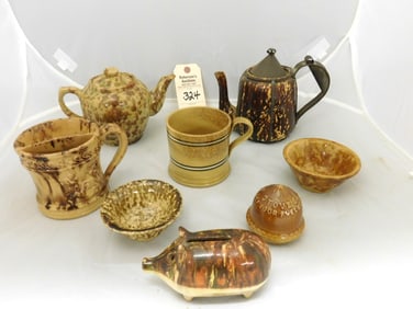 Yellow Ware & Rockingham Pottery