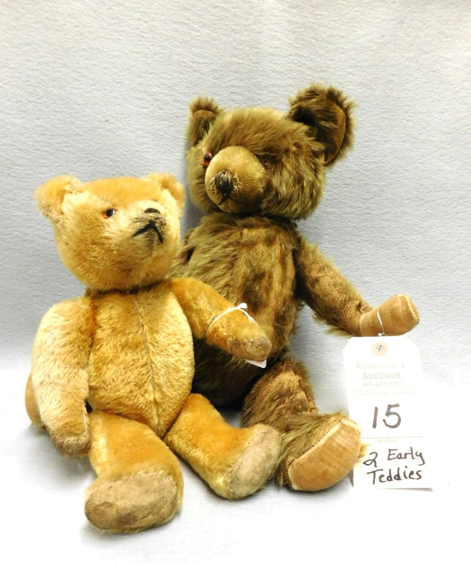 2 Early Mohair Jtd. Teddy Bears (1 of 3)