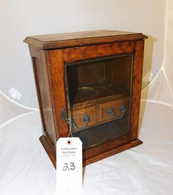 Sm. Oak Pipe Cabinet