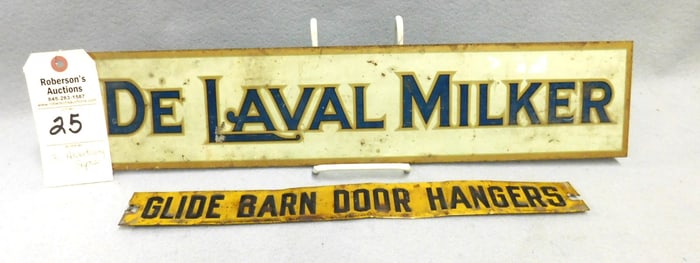 2 Metal Advertising Signs