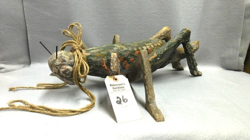 Folky Wooden  Grasshopper