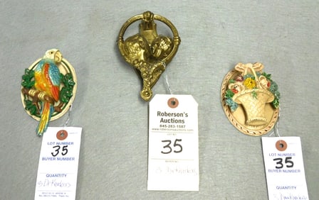 3 Cast Iron Figural Doorknockers