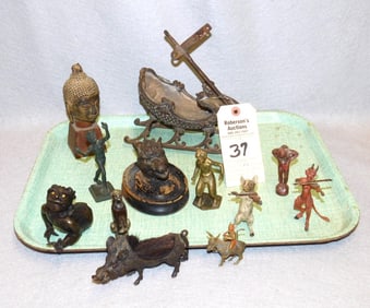 Grouping of 12 Iron Unusual Figurals