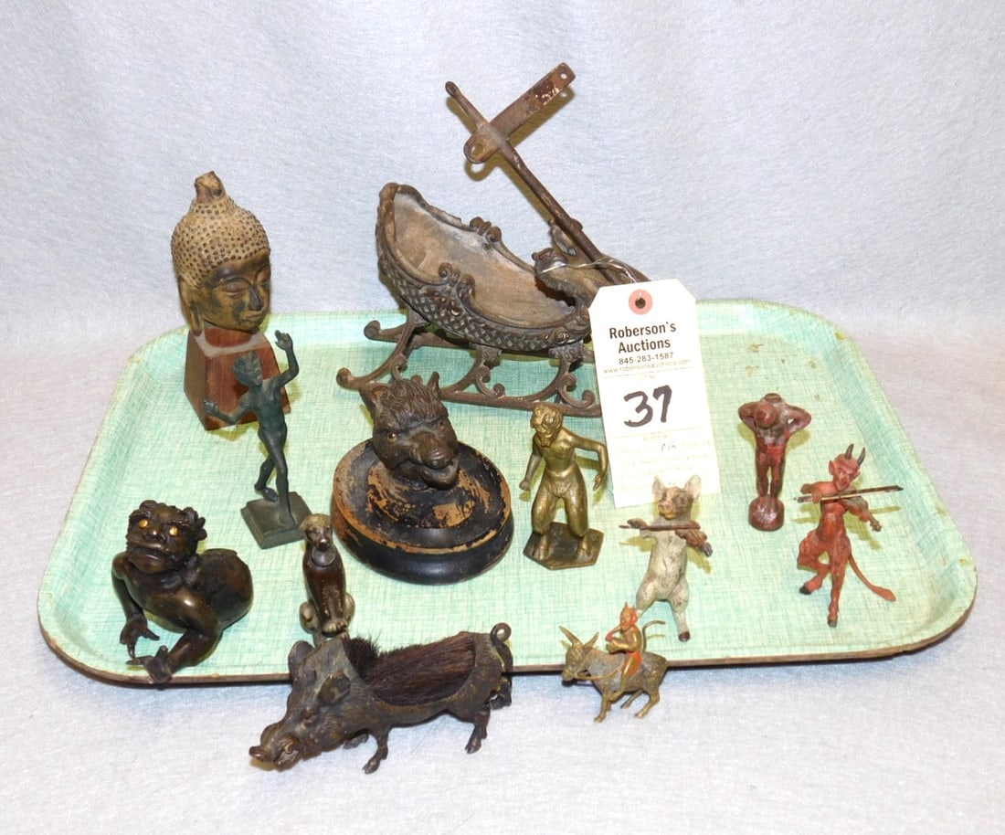 Grouping of 12 Iron Unusual Figurals (1 of 2)