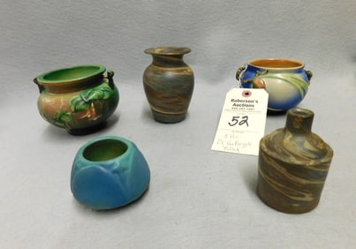 5 Pottery Pcs.- RV, Van Briggle & Niloak
