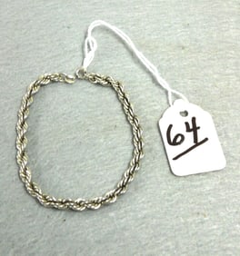8" Sterling Rope Chain Bracelet