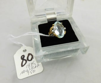 18K yg  Aquamarine Lady's Ring