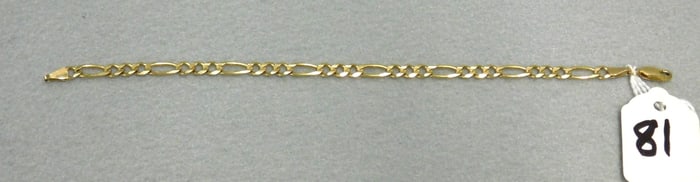 14K yg Figaro Bracelet