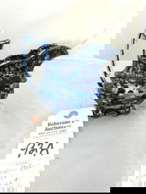 Historic Blue Staffordshire Pitcher