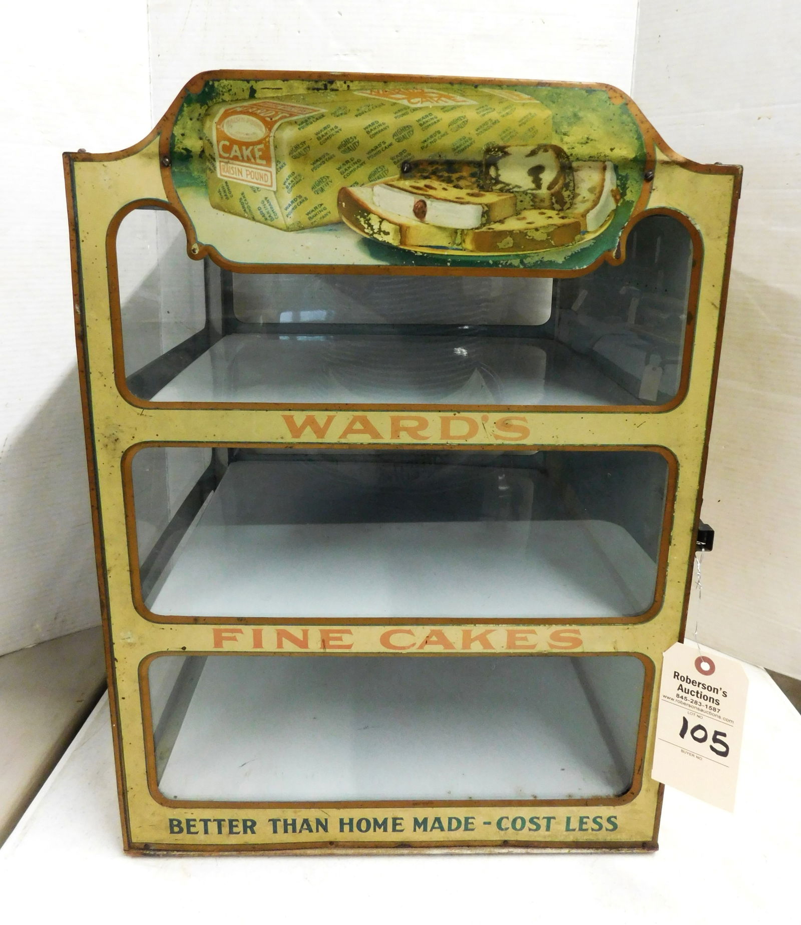 Tin Cake Cabinet "Ward's Fine Cakes" (1 of 7)