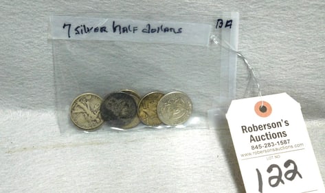 7 Silver Half Dollars