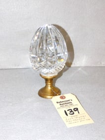 Lead Crystal Egg Shape Newell Post Top