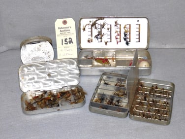 4 Tin Cases of Flies