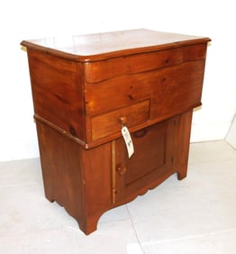 Early Pine Lift Top Commode