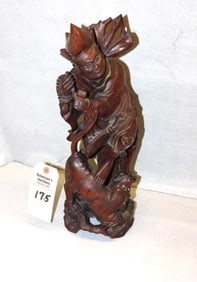 Teakwood Whimsical Chinese Sculpture
