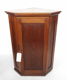 Early Walnut Hanging Corner Cupboard