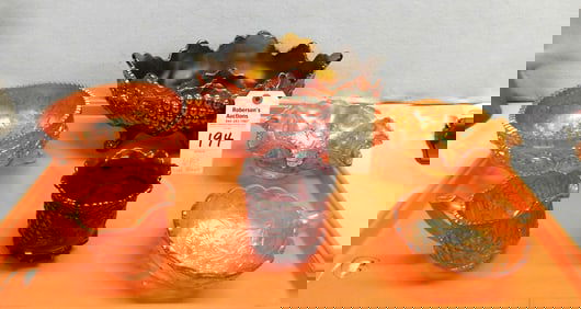 6 Pcs Carnival Glass