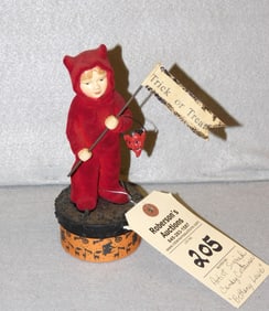 Artist Signed Halloween Candy Container