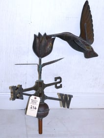 Copper Hummingbird Weathervane