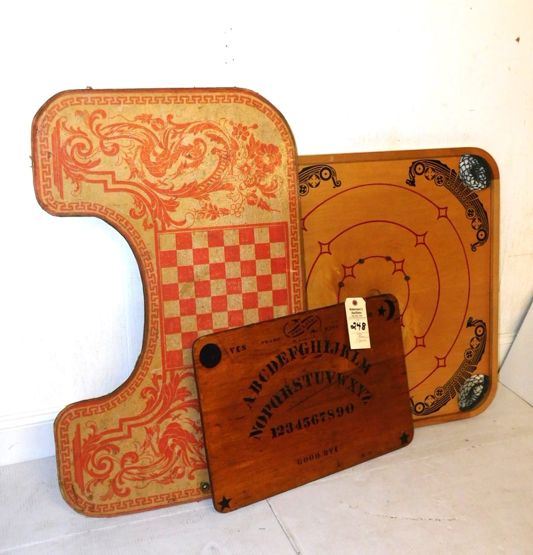 Lot of 3 Vintage Game Boards (1 of 2)