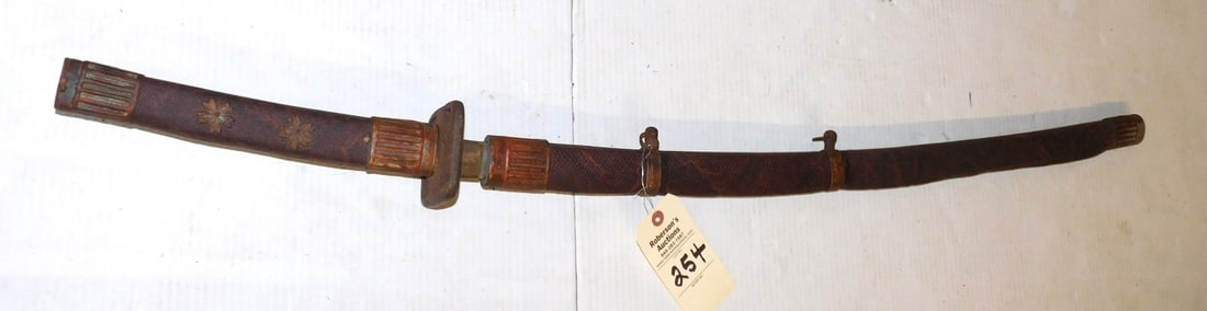Kantana Samurai Sword: Kantana Samurai Sword w/ Scabbard- Sword in GD Cond.- Scabbard in Fair Cond. - 45"L