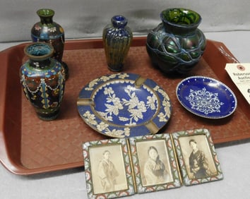 Tray Lot of Small Vases, Etc.