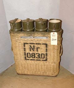 WW2 Wicker Artillery Shell Basket