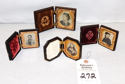 4 Daguerros in Gutta Percha Cases