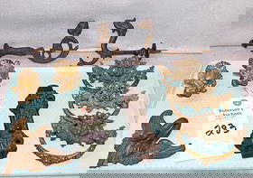 10 Pcs. of Ornate Iron & Brass: 10 Pcs. of Ornate Iron & Brass Figural Lion Handles, Lock, 4 Figural Tiebacks,& Swan Decoration in GD Cond. Ranging 4"- 6 1/2"L.