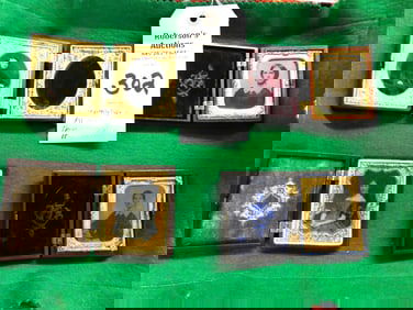 4 Daguerros in Gutta Percha Cases