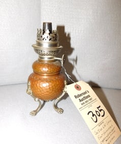 Sm. Hammered Copper W&G Kosmos Oil Lamp