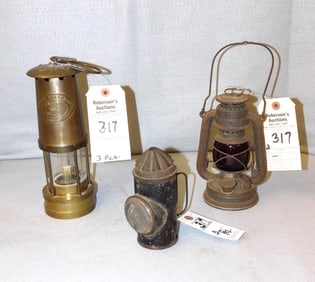 3 Miner's Lanterns