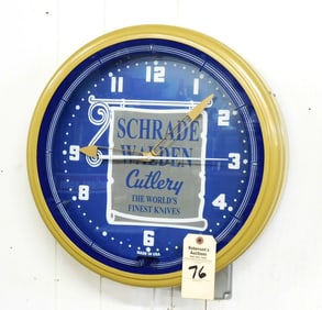 Schrade Walden Cutlery Neon Clock