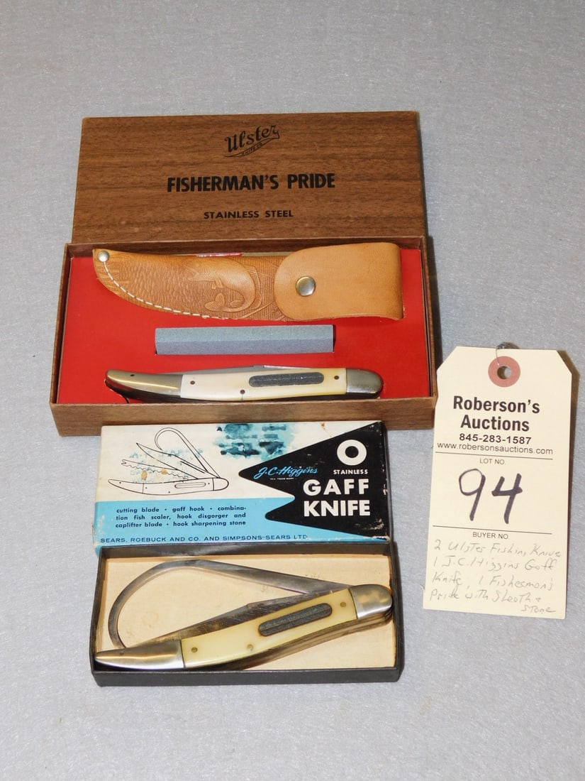 2 Boxed Ulster Fishing  Knives (1 of 1)