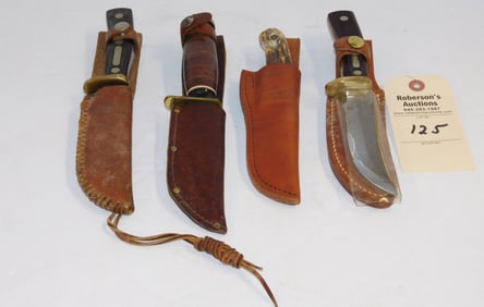 4 - Schrade Knives w/ Sheaths