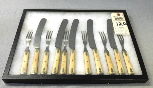 11 Pcs.Bone Handle NY Knife Flatware