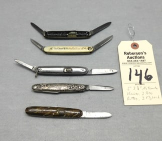 Lot of 5 Automatic Knives