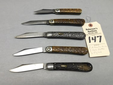 Lot of 5 Automatic Knives