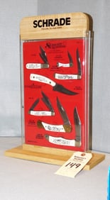 1986 Schrade 7 Pc. Scrimshaw Set