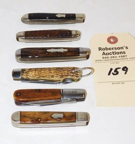 Lot of 6 Folding Schrade Cut. Co. Knives