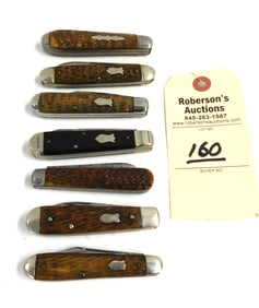 Lot of 7 Folding Schrade Cut. Co. Knives