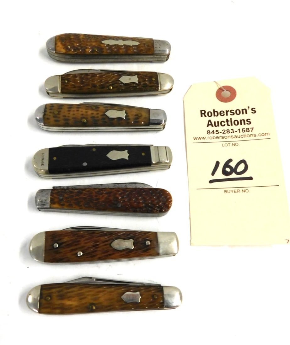 Lot of 7 Folding Schrade Cut. Co. Knives (1 of 1)