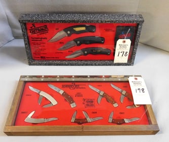 2 - Schrade Store Displays w/Knives