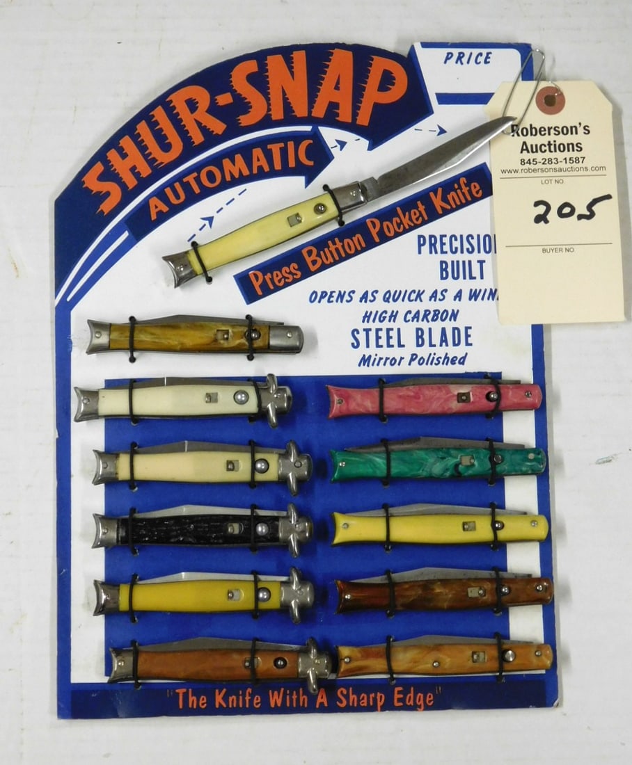 Shur-Snap Display Card w/12 Knives (1 of 1)