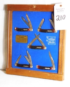 Cased Schrade Cutlery 5 Knife Classic Set