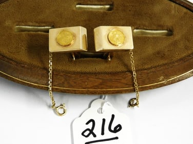 Tiffany & Co. 14kyg Cufflinks w/Gold Coins