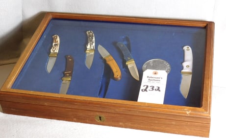 Cased Set of 6 Schrade PH2 Knives