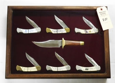 Display w/ 7 Schrade Knives