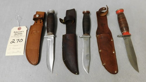 3 - Schrade Walden Sheath Hunting Knives